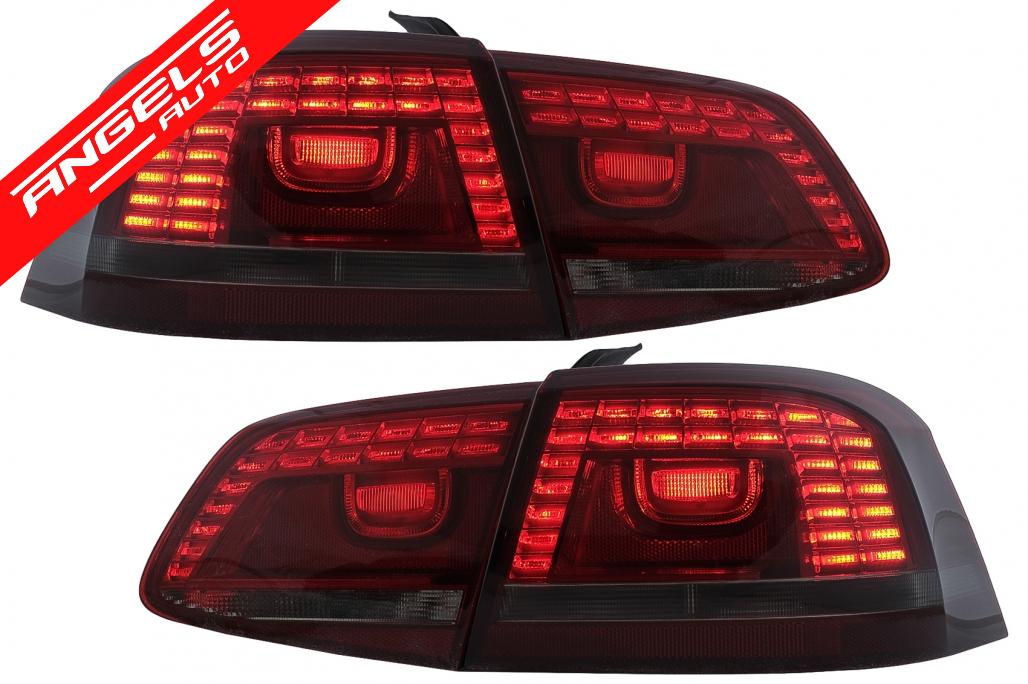 Stopuri compatibile cu VW Passat 3C B7 Sedan (10.2010-10.2014) LED Rosu Fumuriu - imagine 2
