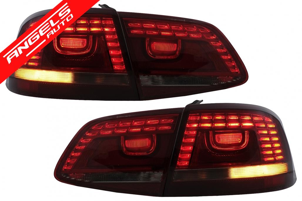 Stopuri compatibile cu VW Passat 3C B7 Sedan (10.2010-10.2014) LED Rosu Fumuriu - imagine 4