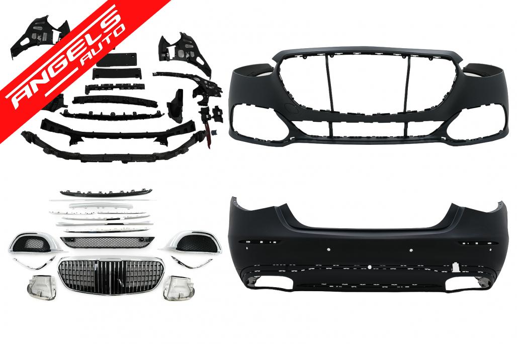 Pachet exterior compatibil cu Mercedes S-Class W223 2020-up M Design Negru - imagine 7