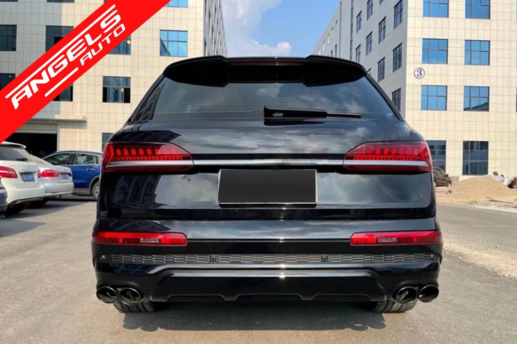 Difuzor Bara Spate Evacuare Dubla compatibil cu Audi Q7 SUV Facelift (2020-up) Negru - imagine 8