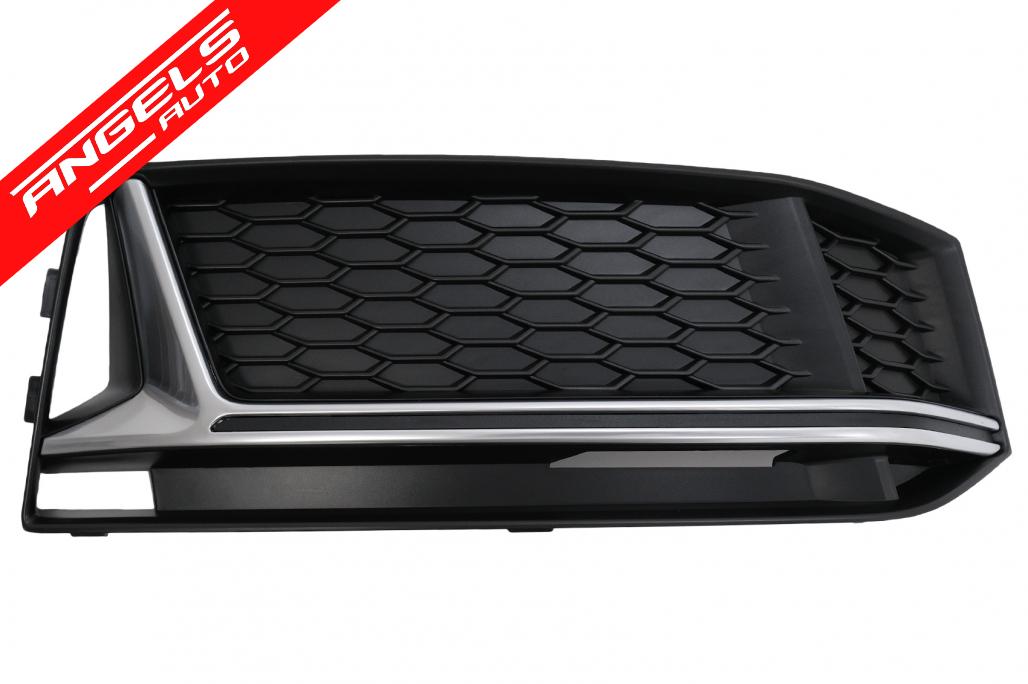 Grile Laterale compatibile cu Audi A4 B9 S-Line (2016-2018) RS4 Design Silver - imagine 3