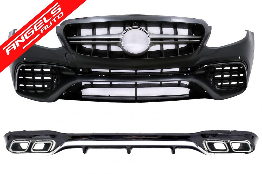 Pachet compatibil cu Mercedes E-Class W213 (2016-2019) E63 Look cu Tobe Crom