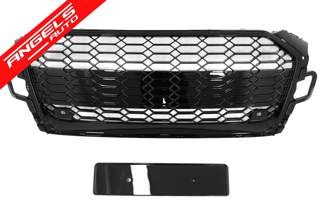 Grila compatibila cu Audi A5 F5 Facelift (2019-Up) Racing Look Negru Lucios