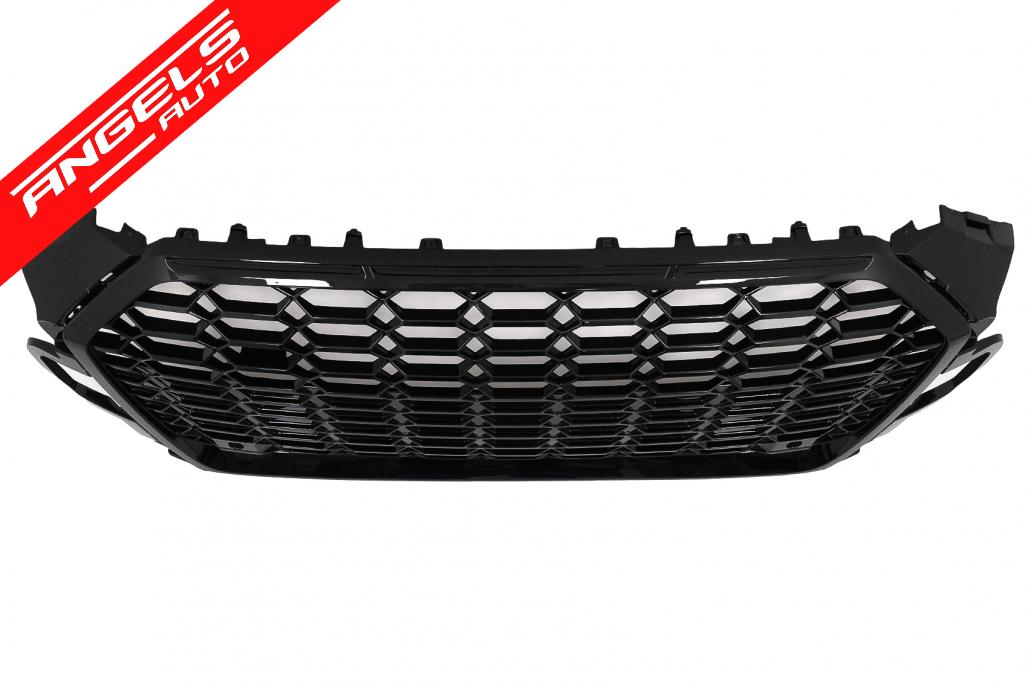 Grila compatibila cu Audi A5 F5 Facelift (2019-Up) Racing Look Negru Lucios - imagine 3