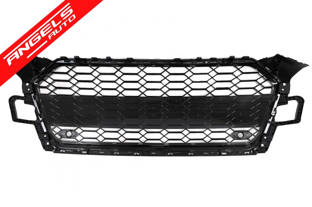 Grila compatibila cu Audi A5 F5 Facelift (2019-Up) Racing Look Negru Lucios - imagine 6