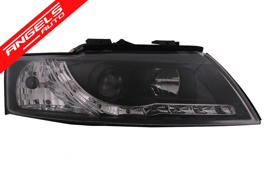 Faruri LED DRL compatibile cu Audi A4 Cabriolet B6 8H7 8HE (2002-2006) Negru - imagine 2