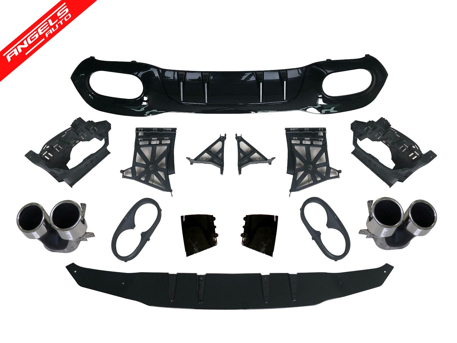 Difuzor Bara Spate compatibil cu Mercedes A Class W177 Hatchback 2018-up A45 Crom