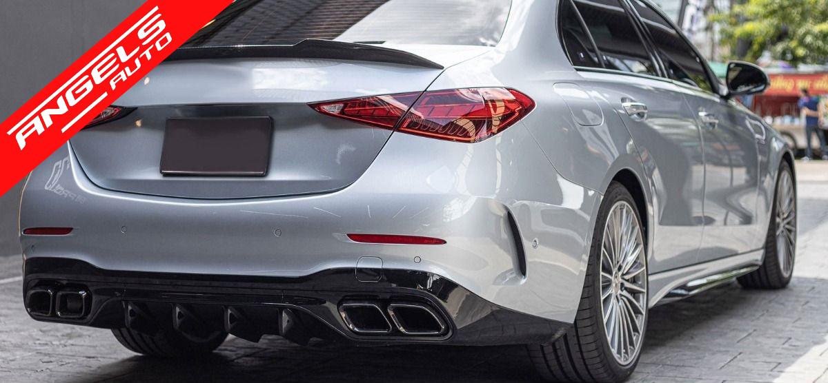 Difuzor Bara Spate compatibil cu Mercedes C Class W206 2021+ C63 Design Crom - imagine 7