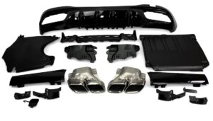 Difuzor Bara Spate compatibil cu Mercedes C Class W206 2021+ C63 Design Crom