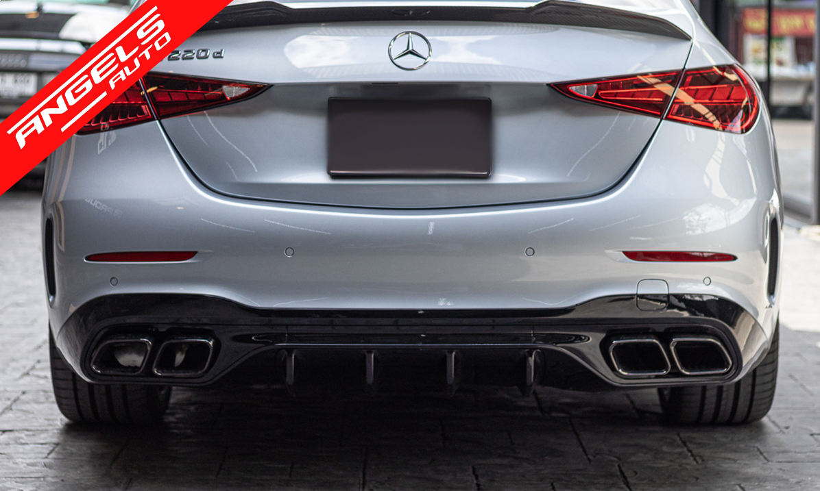 Difuzor Bara Spate compatibil cu Mercedes C Class W206 2021+ C63 Design Crom - imagine 6