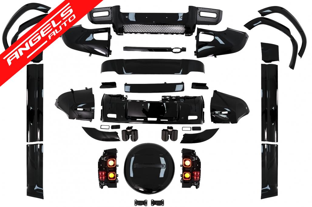 Pachet compatibil cu Land Rover Defender SUV L663 (2019-) Negru Lucios