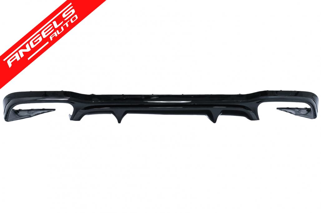 Difuzor Bara Spate compatibil cu Mercedes W213 Facelift 2020+ E63 Design Black - imagine 2