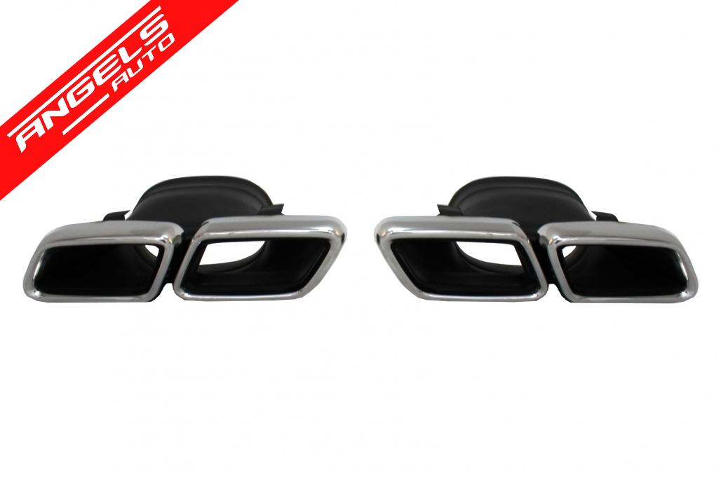 Difuzor Bara Spate compatibil cu Mercedes GLC X253 2015-2019 GLC63 Design Crom - imagine 3