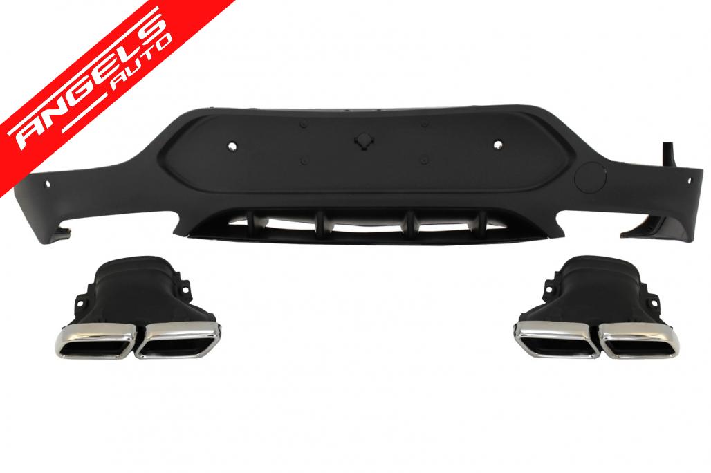 Difuzor Bara Spate compatibil cu Mercedes GLC Coupe C253 2015-2019 GLC63 Crom