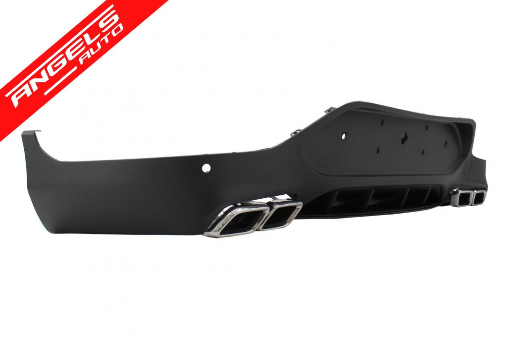 Difuzor Bara Spate compatibil cu Mercedes GLC Coupe C253 2015-2019 GLC63 Crom - imagine 3