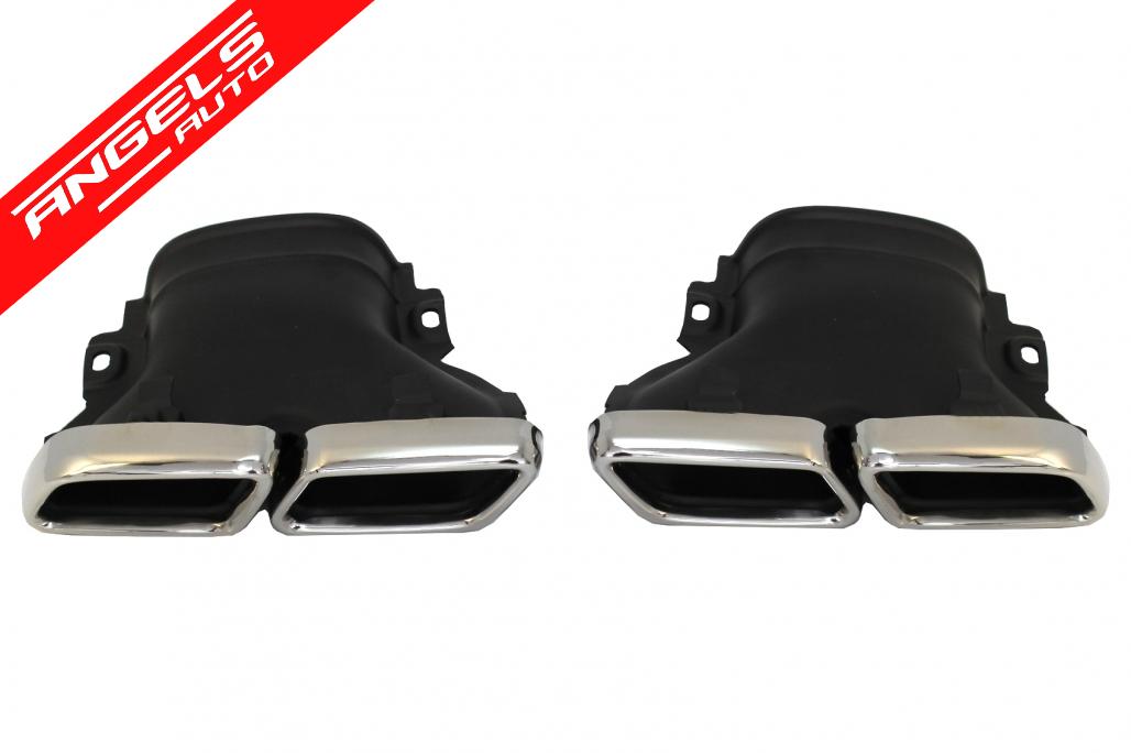 Difuzor Bara Spate compatibil cu Mercedes GLC Coupe C253 2015-2019 GLC63 Crom - imagine 4