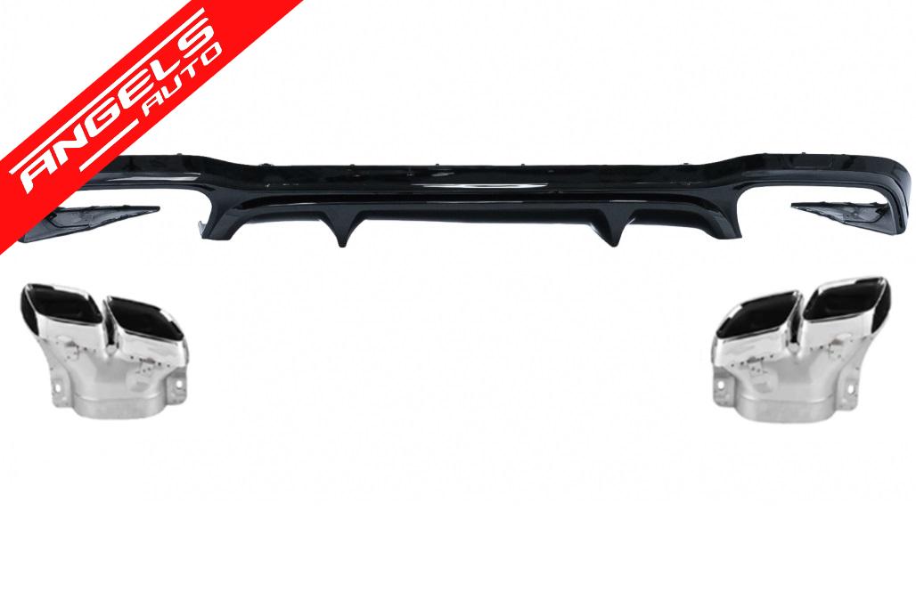Difuzor Bara Spate compatibil cu Mercedes W213 Facelift 2020+ E63 Design Crom