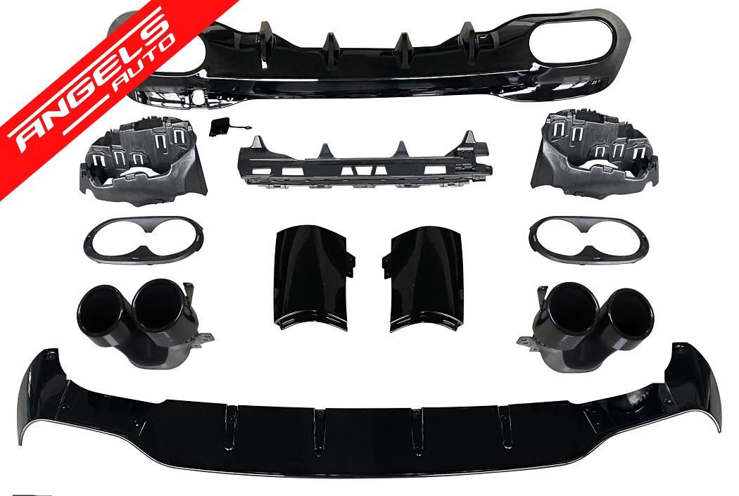 Difuzor Bara Spate compatibil cu Mercedes CLA C118 Sedan X118 Black A45 Design