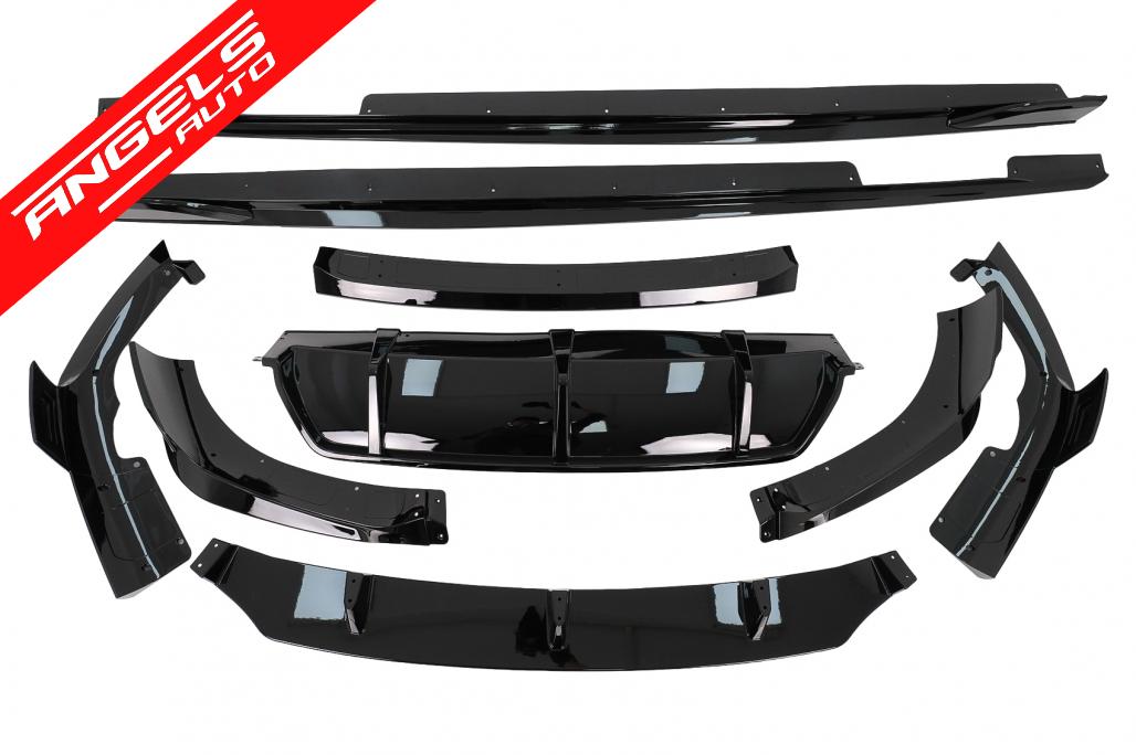 Pachet Exterior Aero compatibil cu BMW X6 G06 (2019-03.2023) M-Tech Negru Lucios - imagine 2