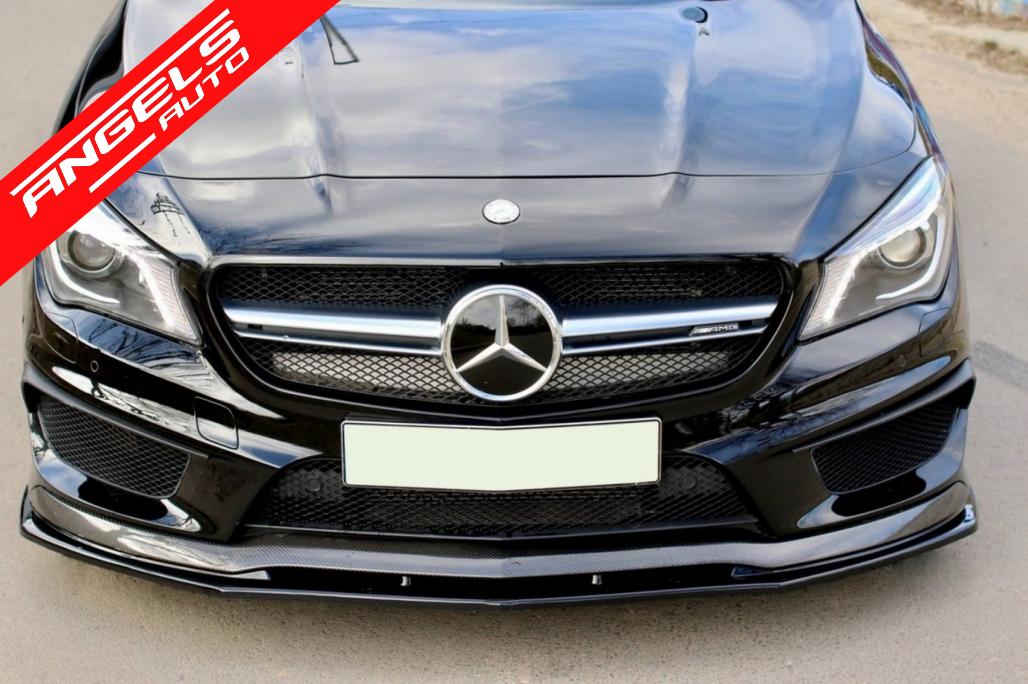 Prelungire Bara Fata compatibila cu Mercedes CLA45 C117 X117 (2013-2016) Negru Lucios - imagine 8