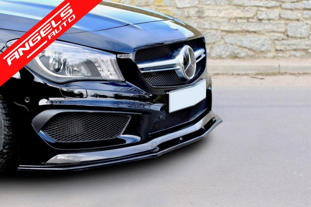 Prelungire Bara Fata compatibila cu Mercedes CLA45 C117 X117 (2013-2016) Negru Lucios - imagine 7