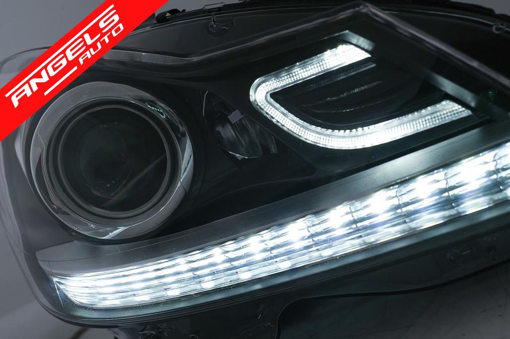 Faruri LED compatibile cu Mercedes C-Class W204 Facelift (2011-2014) Semnal Dinamic - imagine 2