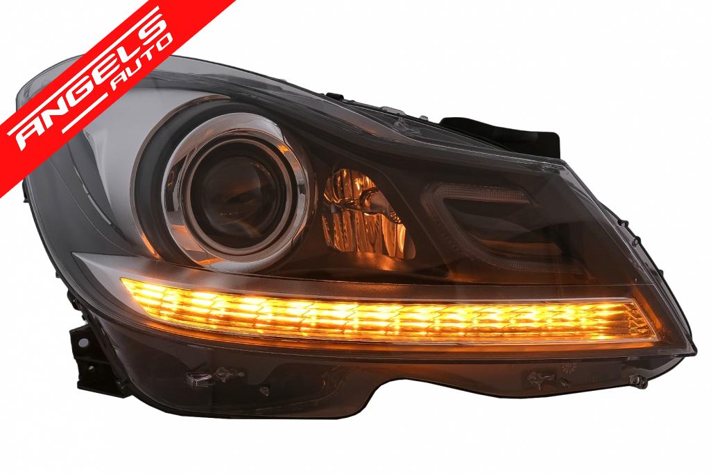 Faruri LED compatibile cu Mercedes C-Class W204 Facelift (2011-2014) Semnal Dinamic - imagine 8