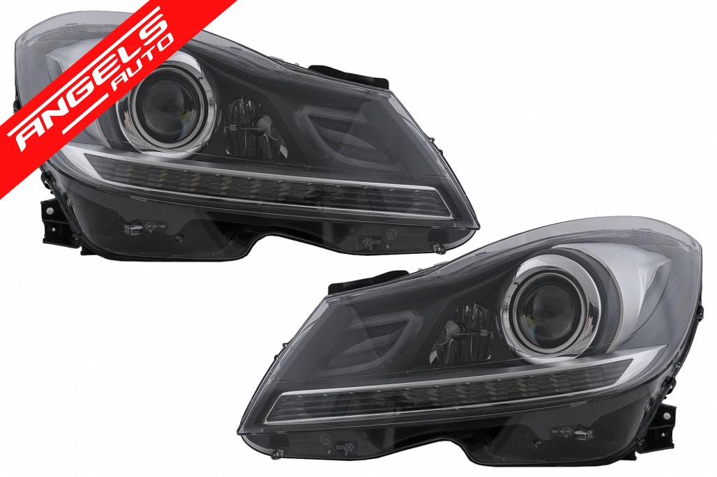 Faruri LED compatibile cu Mercedes C-Class W204 Facelift (2011-2014) Semnal Dinamic - imagine 9