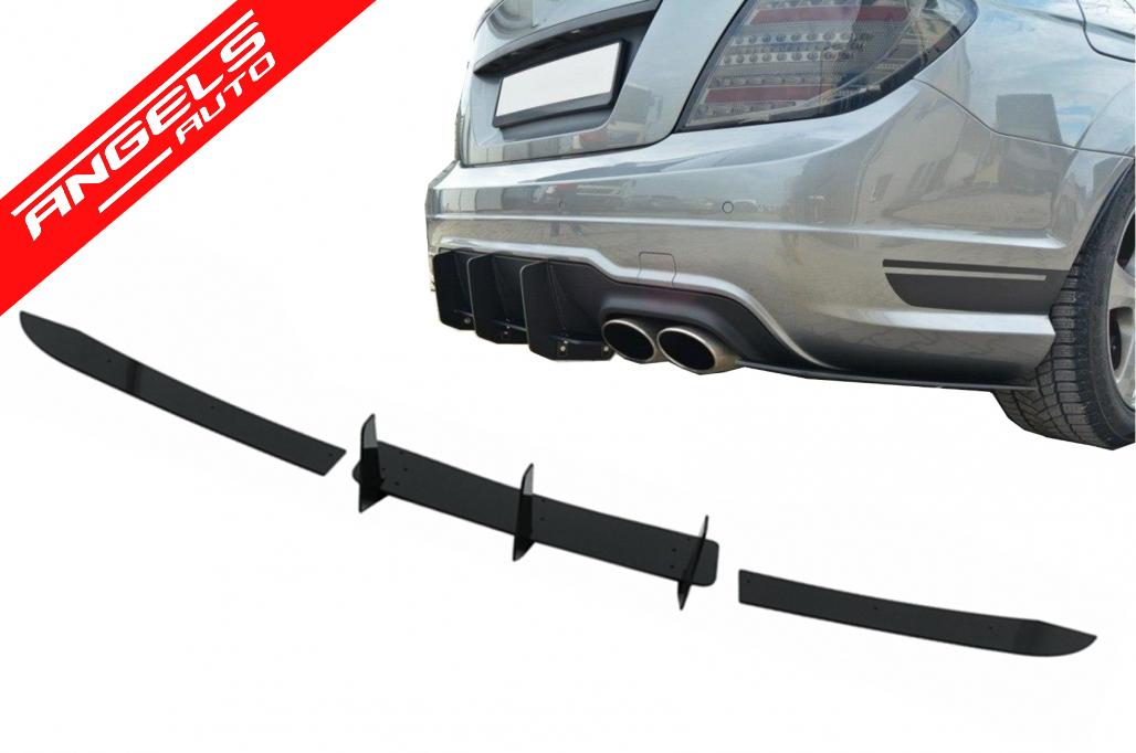 Extensie Difuzor Bara Spate compatibila cu Mercedes C-Class W204 (2012-2014) Negru