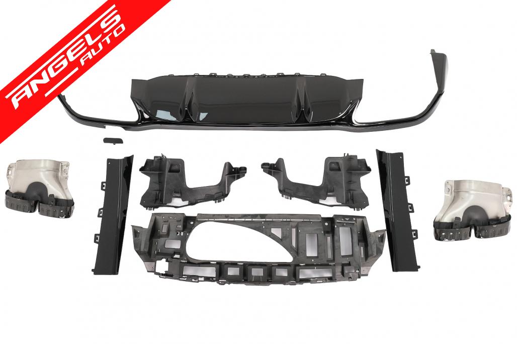 Difuzor Bara Spate compatibil cu Mercedes E-Class W213 Facelift (2020-Up) Negru - imagine 8