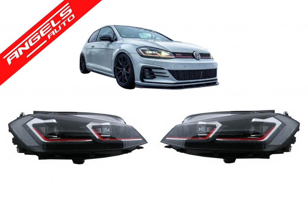 RHD Faruri LED compatibil cu VW Golf 7.5 VII (2017+) GTI Look Semnal Dinamic - imagine 7