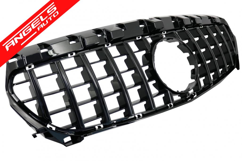 Grila compatibila cu Mercedes CLA W117 (2013-2018) Panamericana Design Negru Lucios