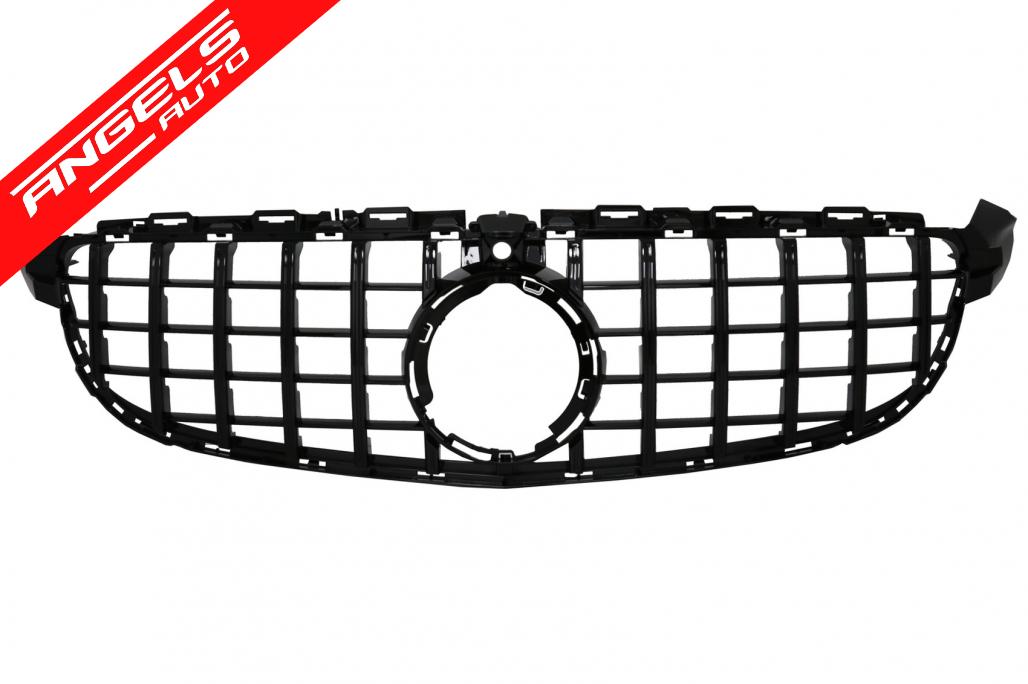 Grila compatibila cu Mercedes C-Class W205 (2014-2018) GT-R Design Negru Lucios - imagine 2