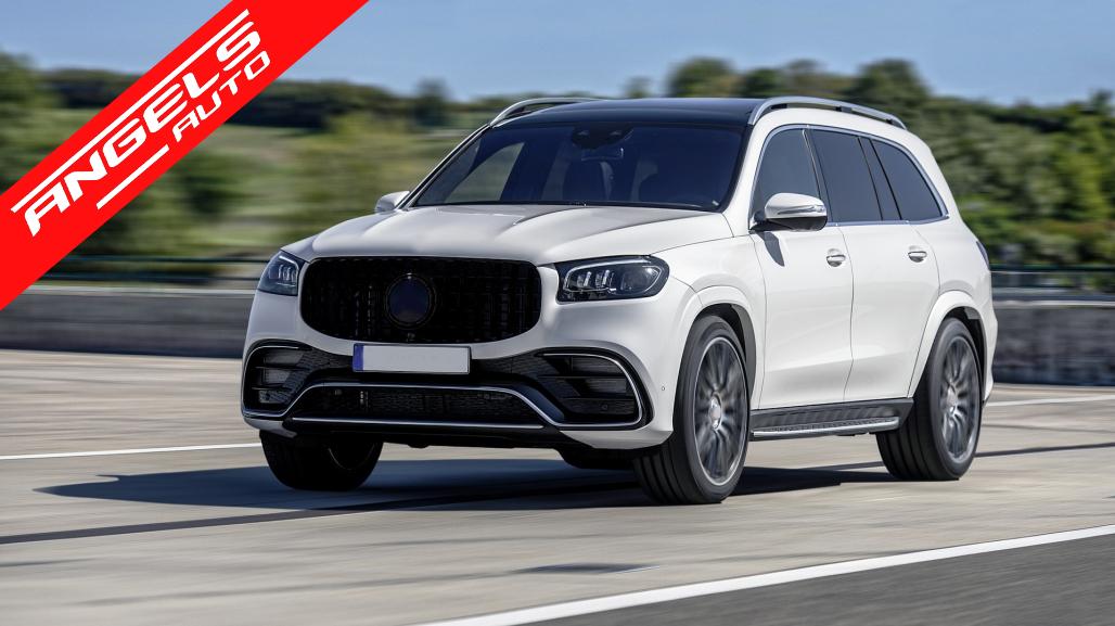 Grila Centrala compatibila cu Mercedes GLS SUV X167 (2019-Up) GTR Look Negru Lucios - imagine 5