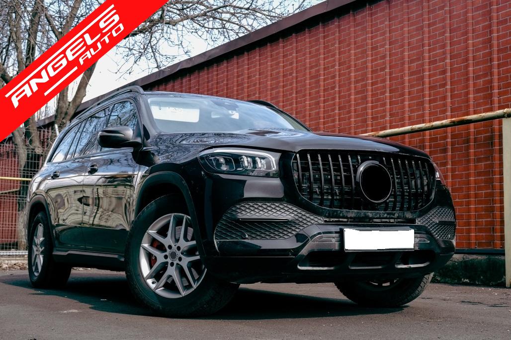 Grila Centrala compatibila cu Mercedes GLS SUV X167 (2019-Up) GTR Look Negru Lucios - imagine 6