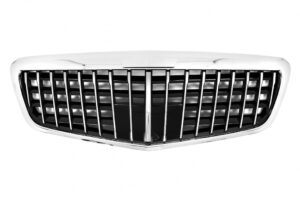 Grilă radiator compatibila cu Mercedes S-Class W221 (2010-2013) Vertical Design Crom