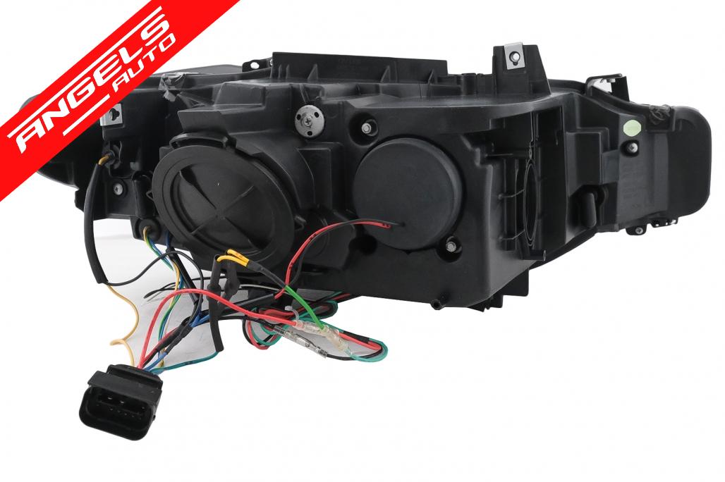 Faruri Angel Eyes LED DRL compatibile cu BMW Seria 3 F30 F31 Sedan (2015-2019) Crom - imagine 7
