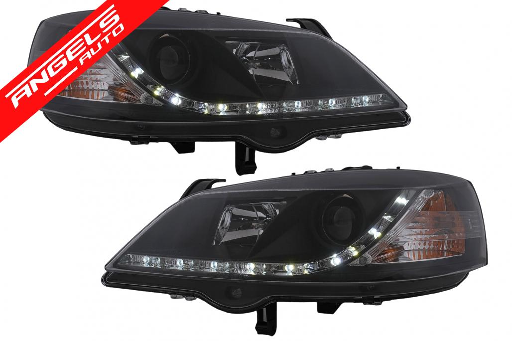 Faruri LED DRL compatibile cu Opel Astra G (09.1997-02.2004) Negru