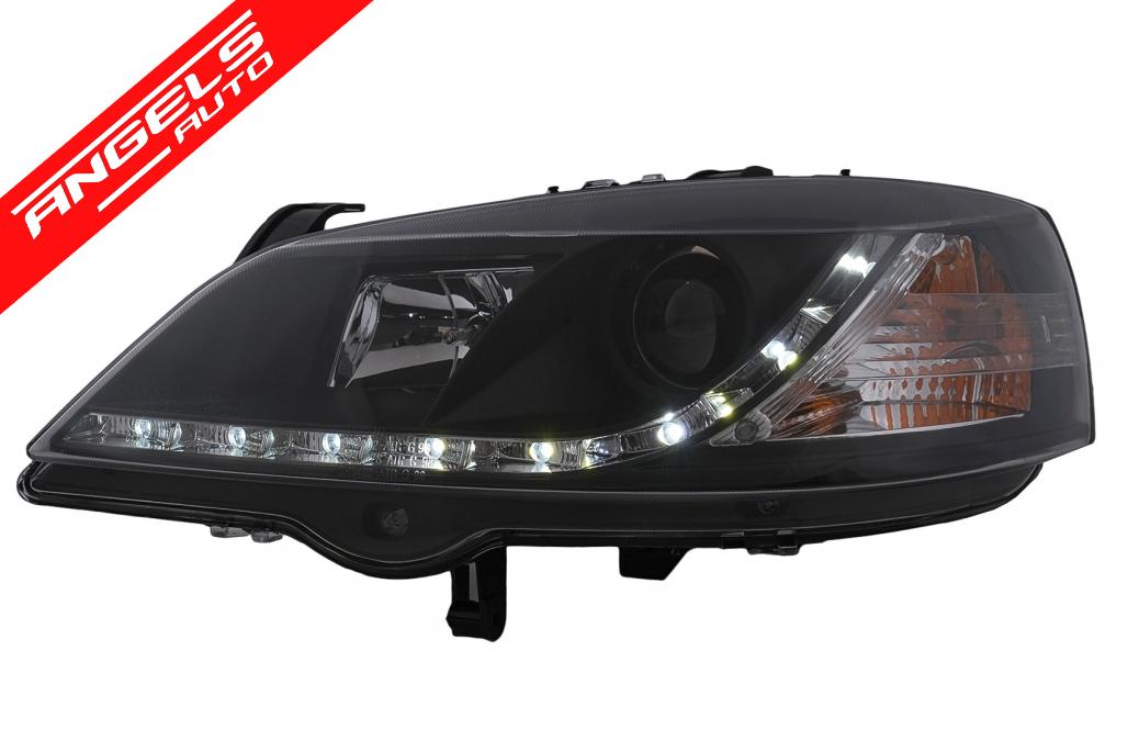 Faruri LED DRL compatibile cu Opel Astra G (09.1997-02.2004) Negru - imagine 5