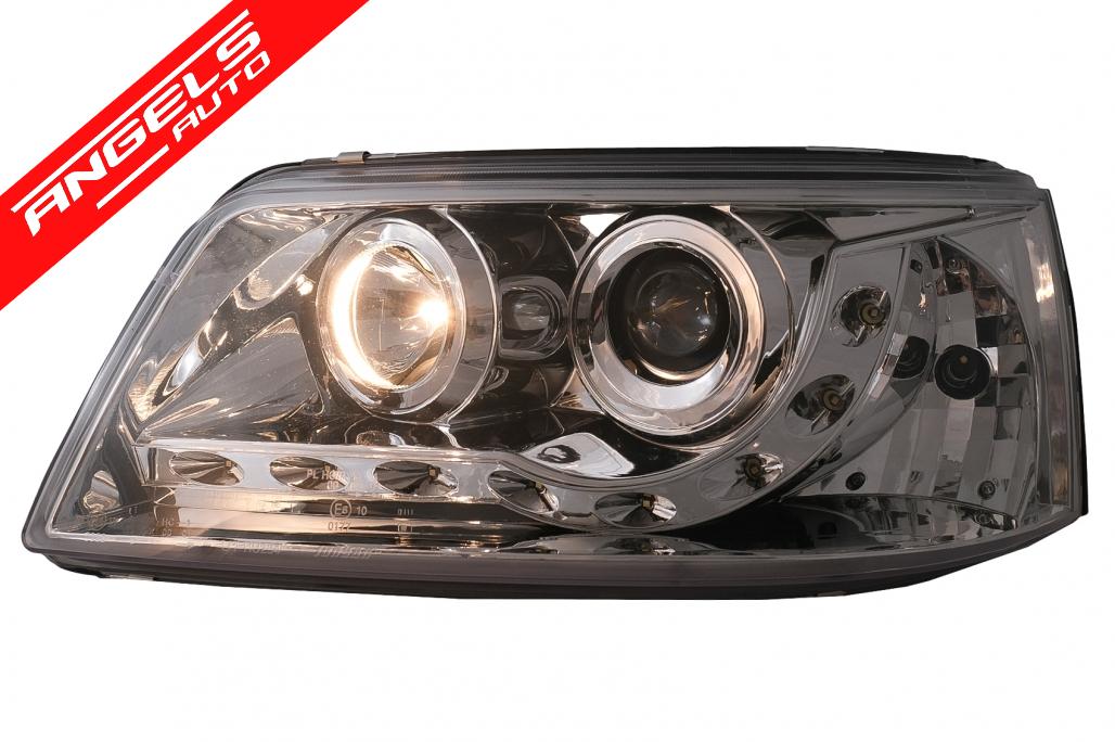 Faruri LED DRL compatibile cu VW Transporter T5 (04.2003-08.2009) Crom - imagine 5