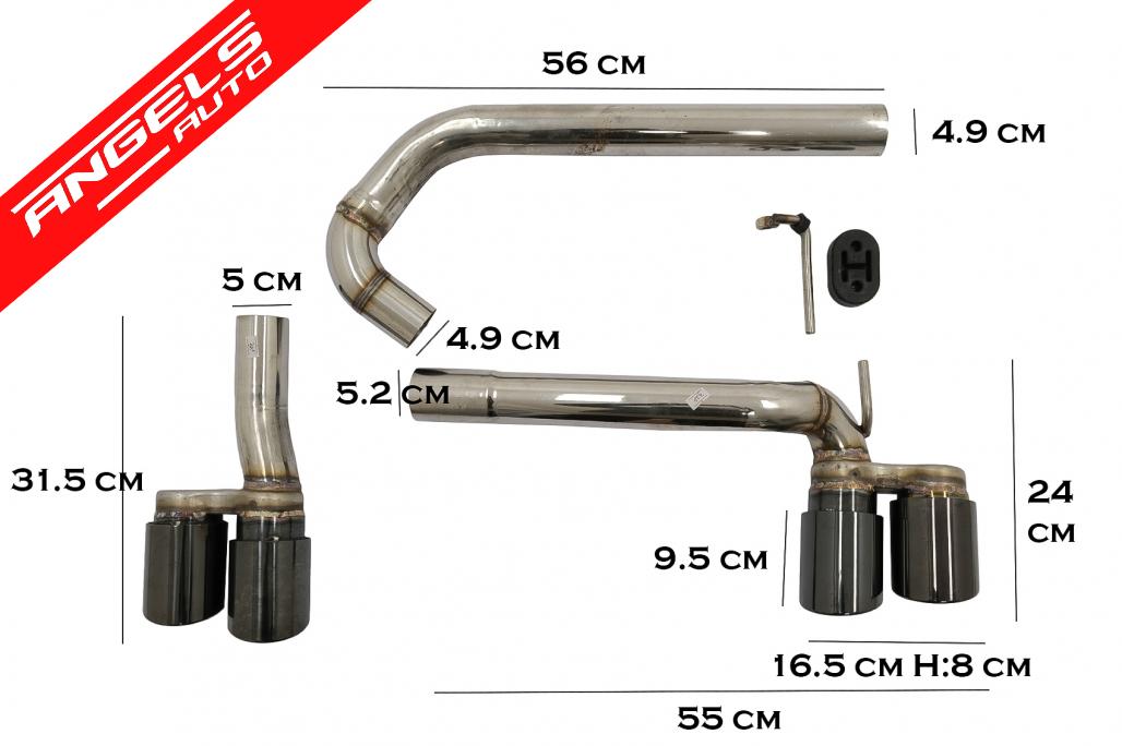 Tobe Sistem Evacuare compatibile cu BMW Seria 3 F30 F31 (11-18) Tipsuri Dubla Evacuare - imagine 2