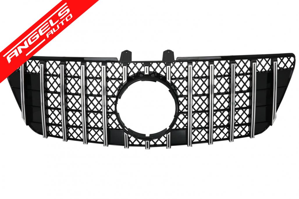 Grila Centrala compatibila cu Mercedes ML W164 (07.2008-2011) Negru Crom GTR Look