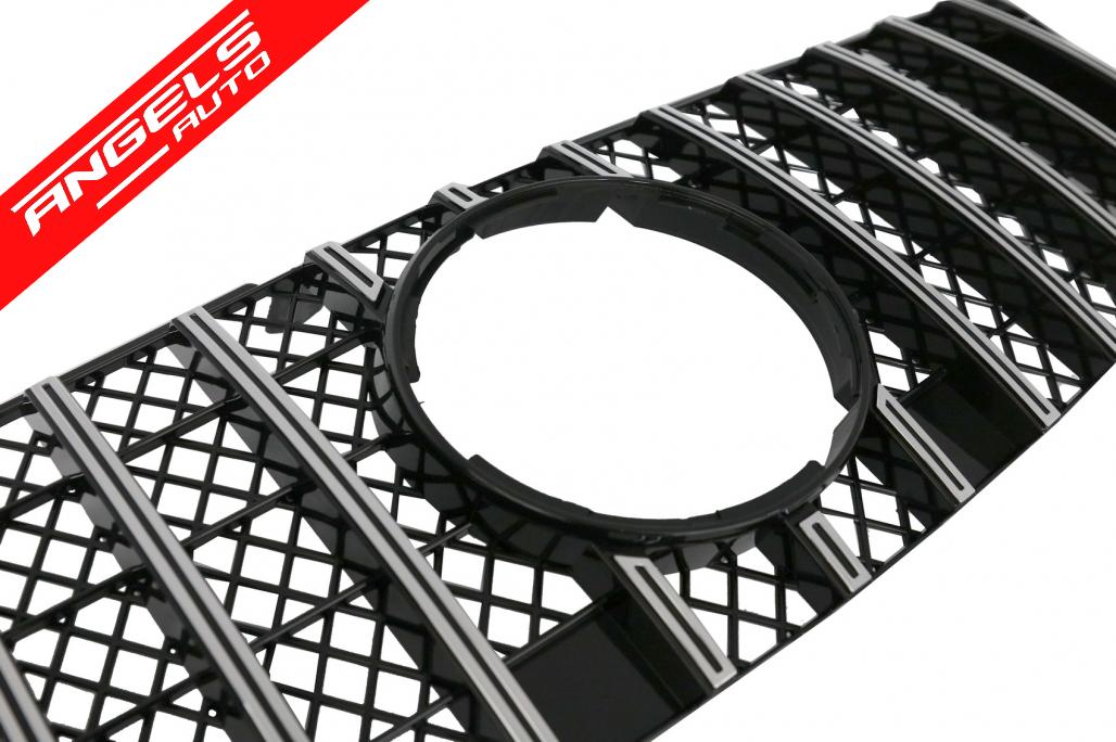 Grila Centrala compatibila cu Mercedes ML W164 (07.2008-2011) Negru Crom GTR Look - imagine 3