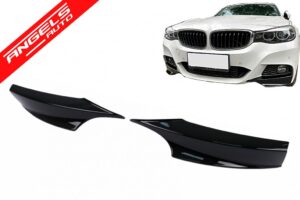 Prelungiri Laterale Bara Fata compatibile cu BMW  Seria 3 F34 GT (13-20) Negru Lucios