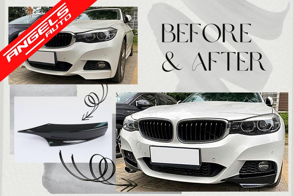 Prelungiri Laterale Bara Fata compatibile cu BMW Seria 3 F34 GT (13-20) Negru Lucios - imagine 7
