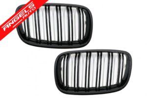Grile Centrale compatibile cu BMW X5 E70 X6 E71 (2007-2014) Negru Lucios M Design