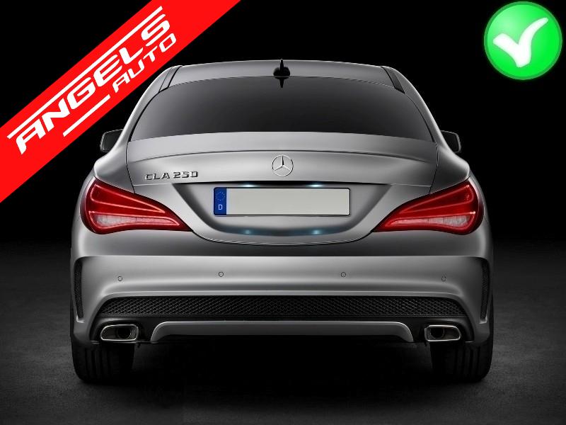 Difuzor Bara Spate Ornamente sistem de evacuare compatibil cu Mercedes CLA W117 CROM - imagine 4