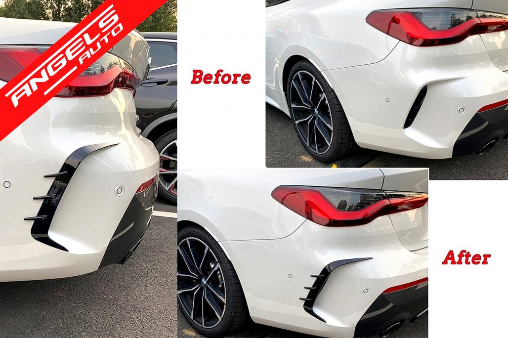 Prelungiri Extensii Bara Spate compatibile cu BMW Seria 4 G22 (2020+) Negru Lucios - imagine 6