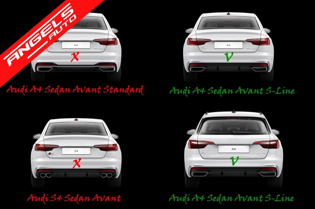 Difuzor Bara Spate compatibil cu Audi A4 B9 8W Facelift (2020-) S-line RS Design - imagine 8