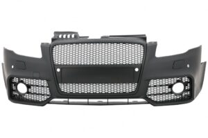 Bara Fata cu Grila Centrala compatibila cu Audi A4 B7 (2004-2008) RS4 Look Negru